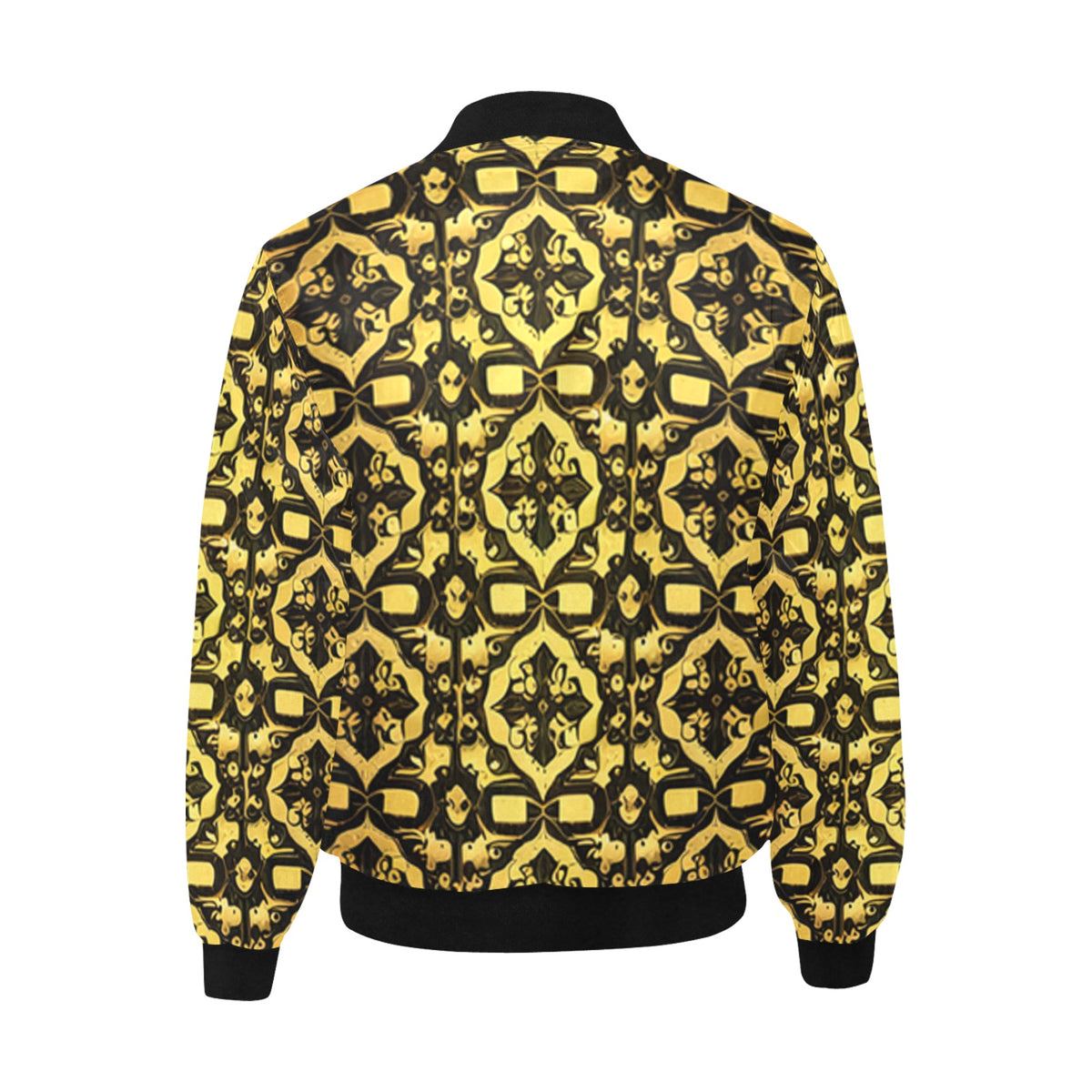 Kokorepublic Men's All Over Print Quilted Bomber Jacket(Model H33)