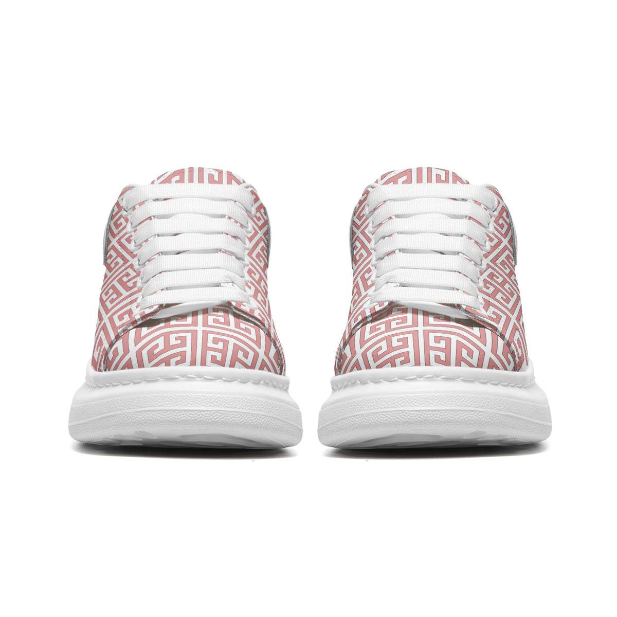 Unisex Non Slip Lace Up Faux Leather Sneakers