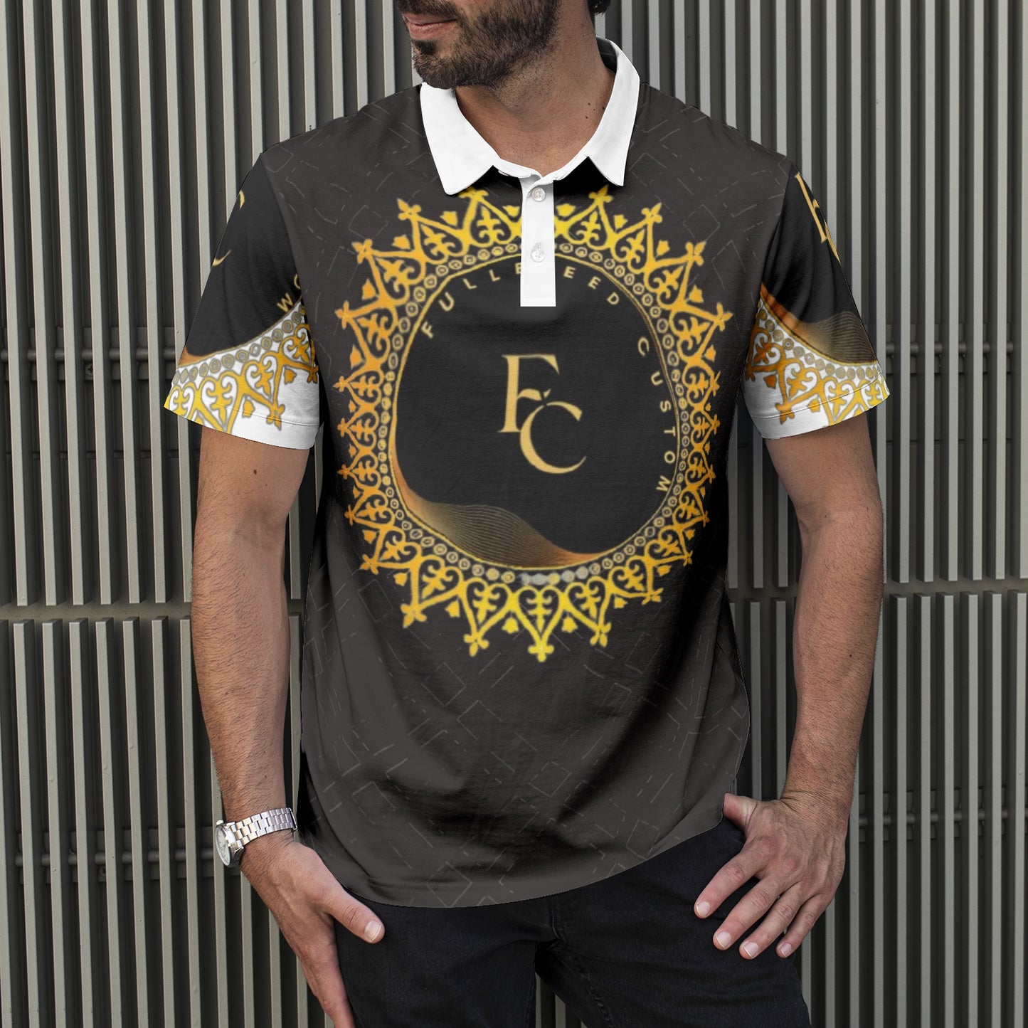 Men's All-Over Print Polo Shirts