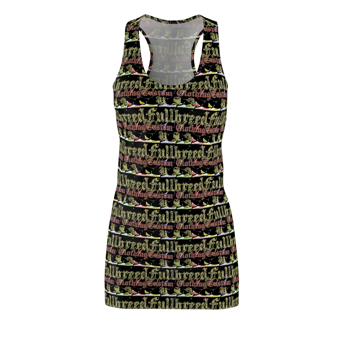 kokorepublic Women's Cut & Sew Racerback Dress (AOP)