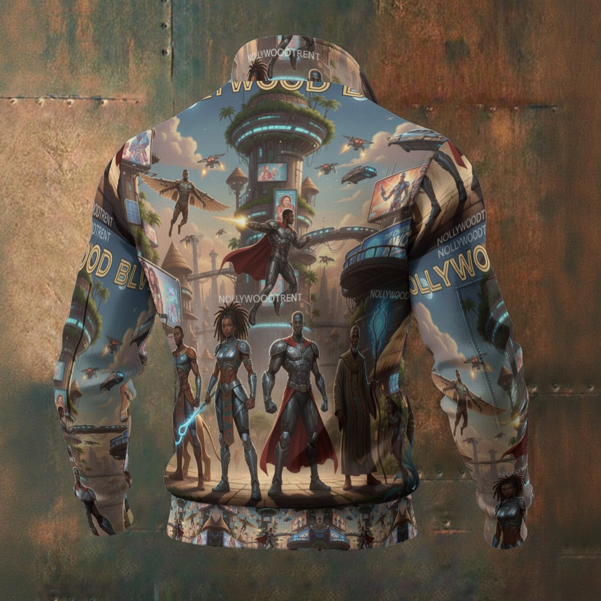 Nollyeoodtrend Print Men's Thick Knit Fleece Jacket
