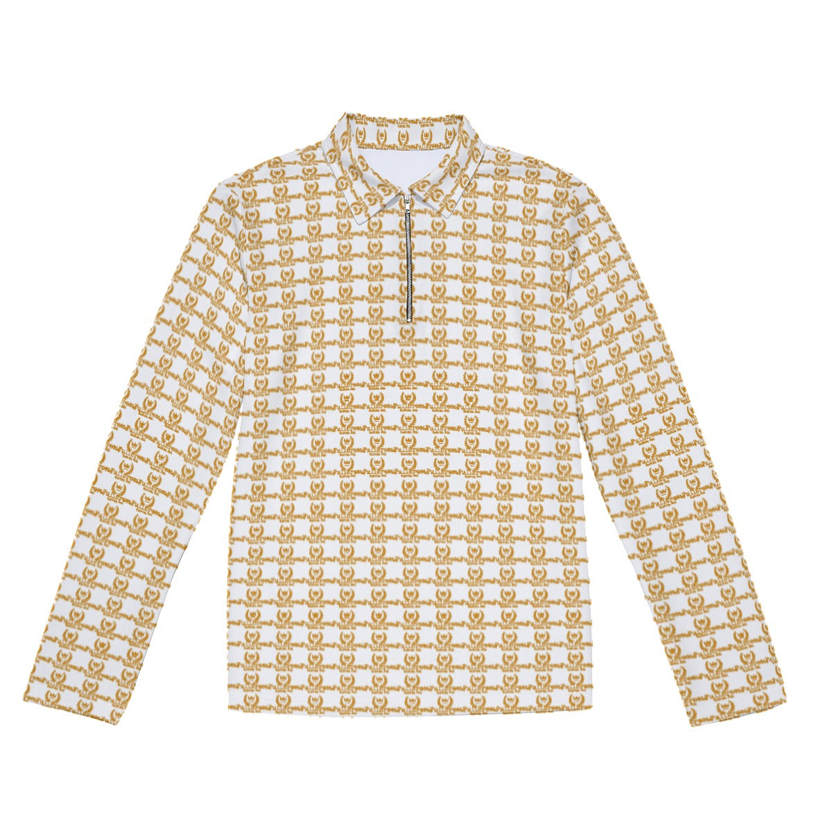 FullbreedCustom Print Men's Lapel T-shirt With Neckline Zipper Closure