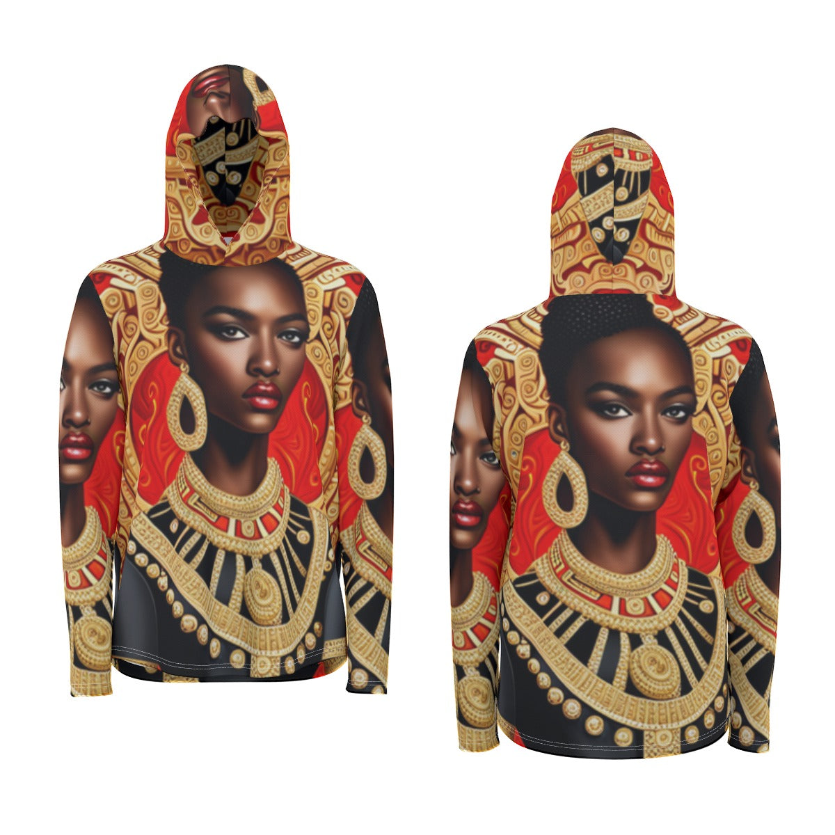 kokorepublic Print Men's Sunscreen Sports Hoodie With Thumb Holes