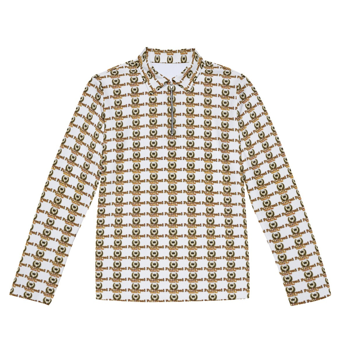 FullbreedCustom Print Men's Lapel T-shirt With Neckline Zipper Closure