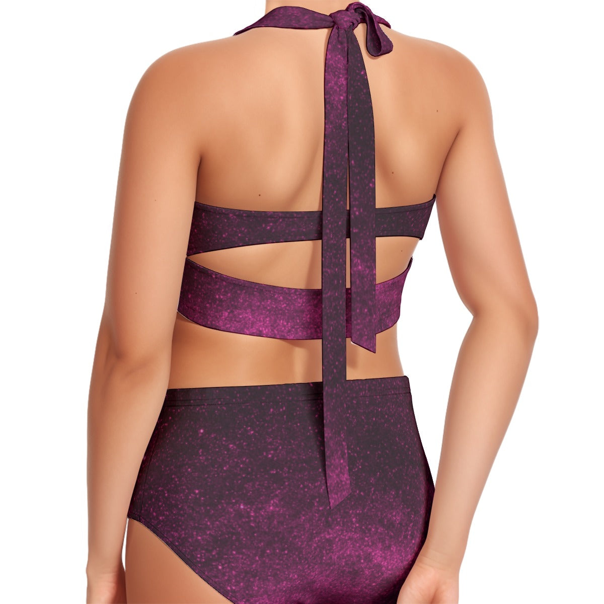 kokorepublic Print Women's Swimsuit Set With Halter