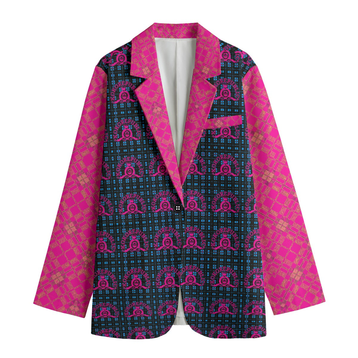 kokorepublic Print Women's Leisure Blazer | 245GSM Cotton