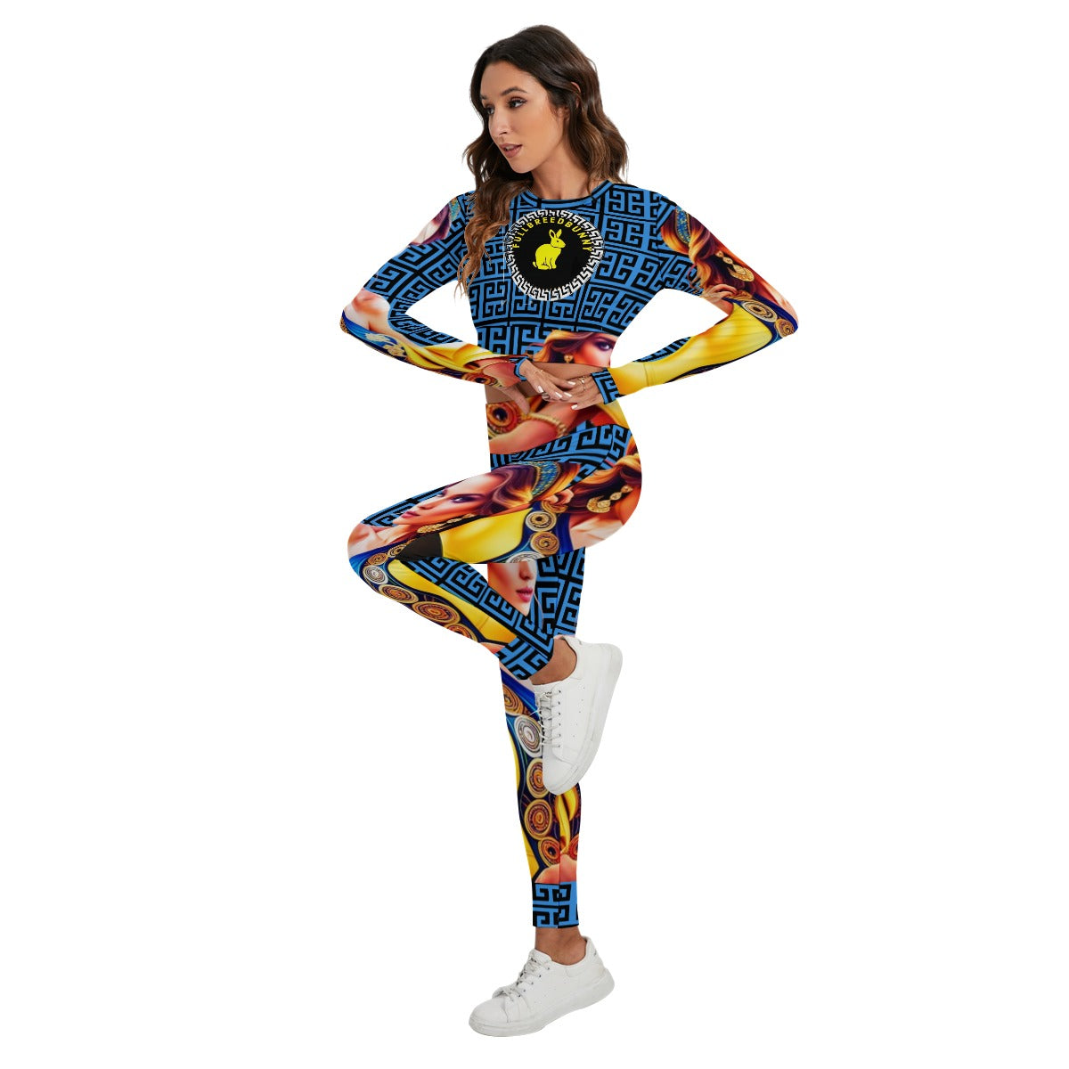 iamfullbreedcustom Print Women's Sport Set With Backless Top And Leggings