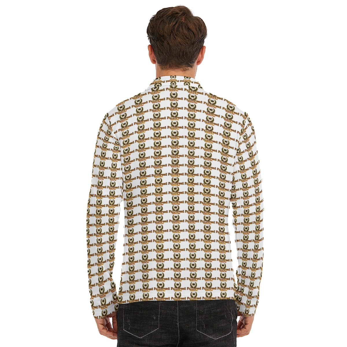 FullbreedCustom Print Men's Lapel T-shirt With Neckline Zipper Closure