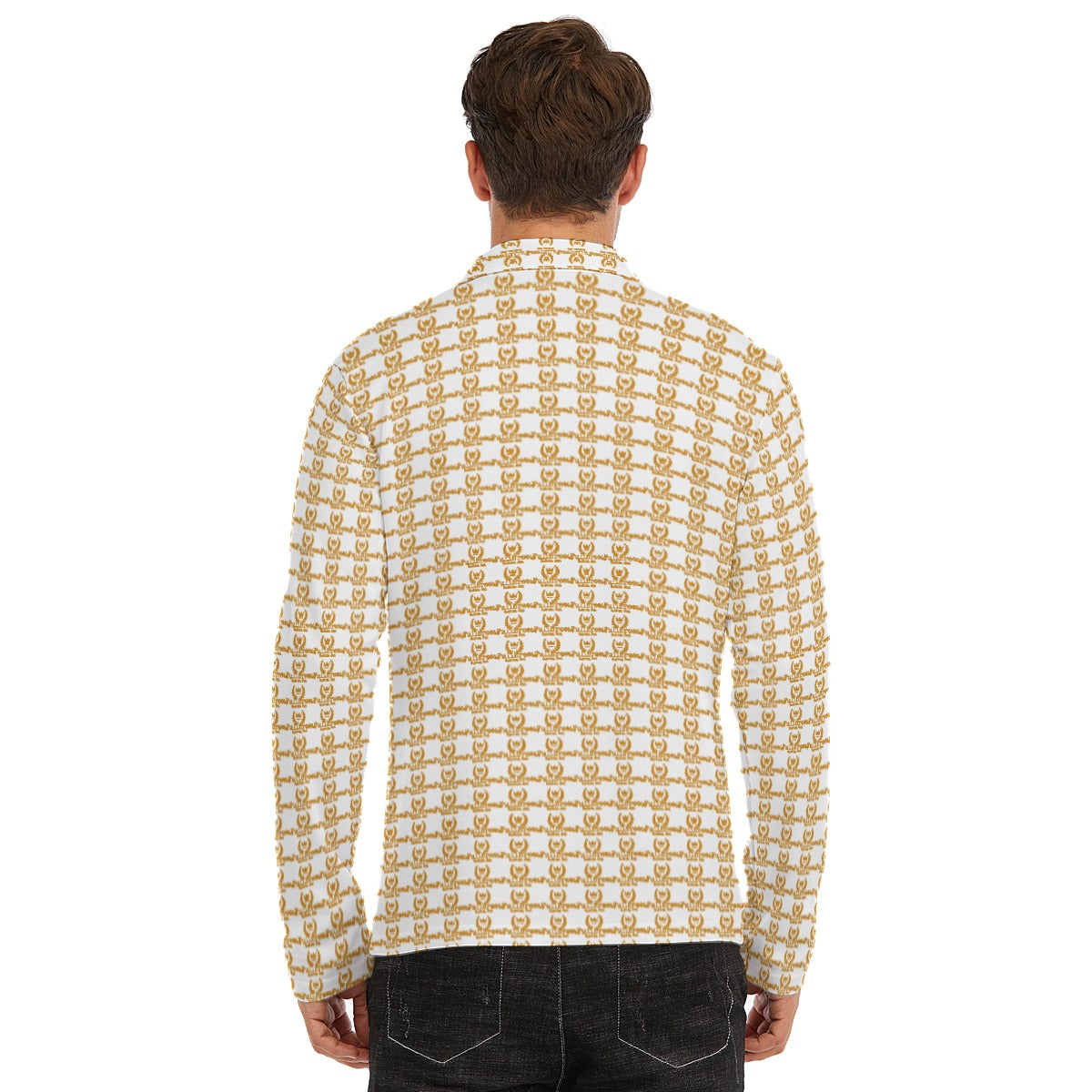FullbreedCustom Print Men's Lapel T-shirt With Neckline Zipper Closure