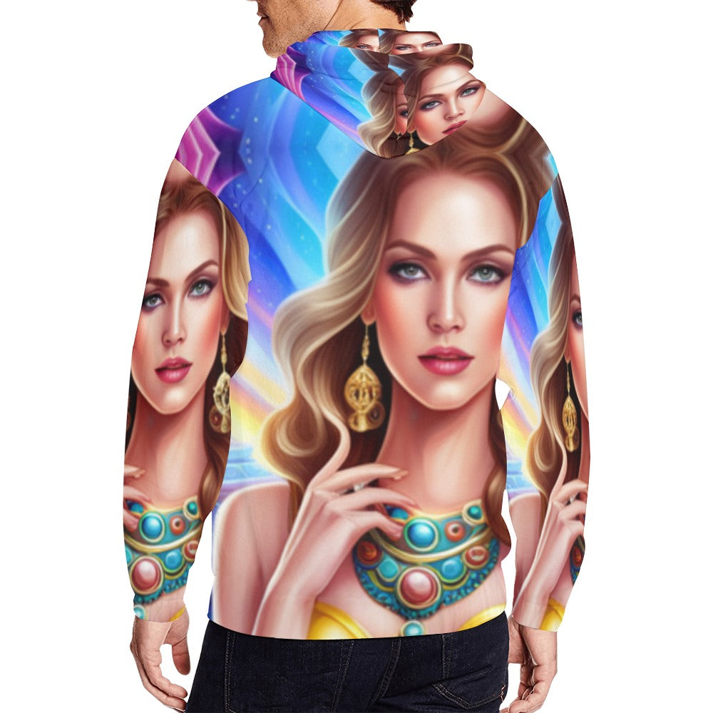 FullbreedClothing Men's All Over Print Full Zip Hoodie (Model H14)