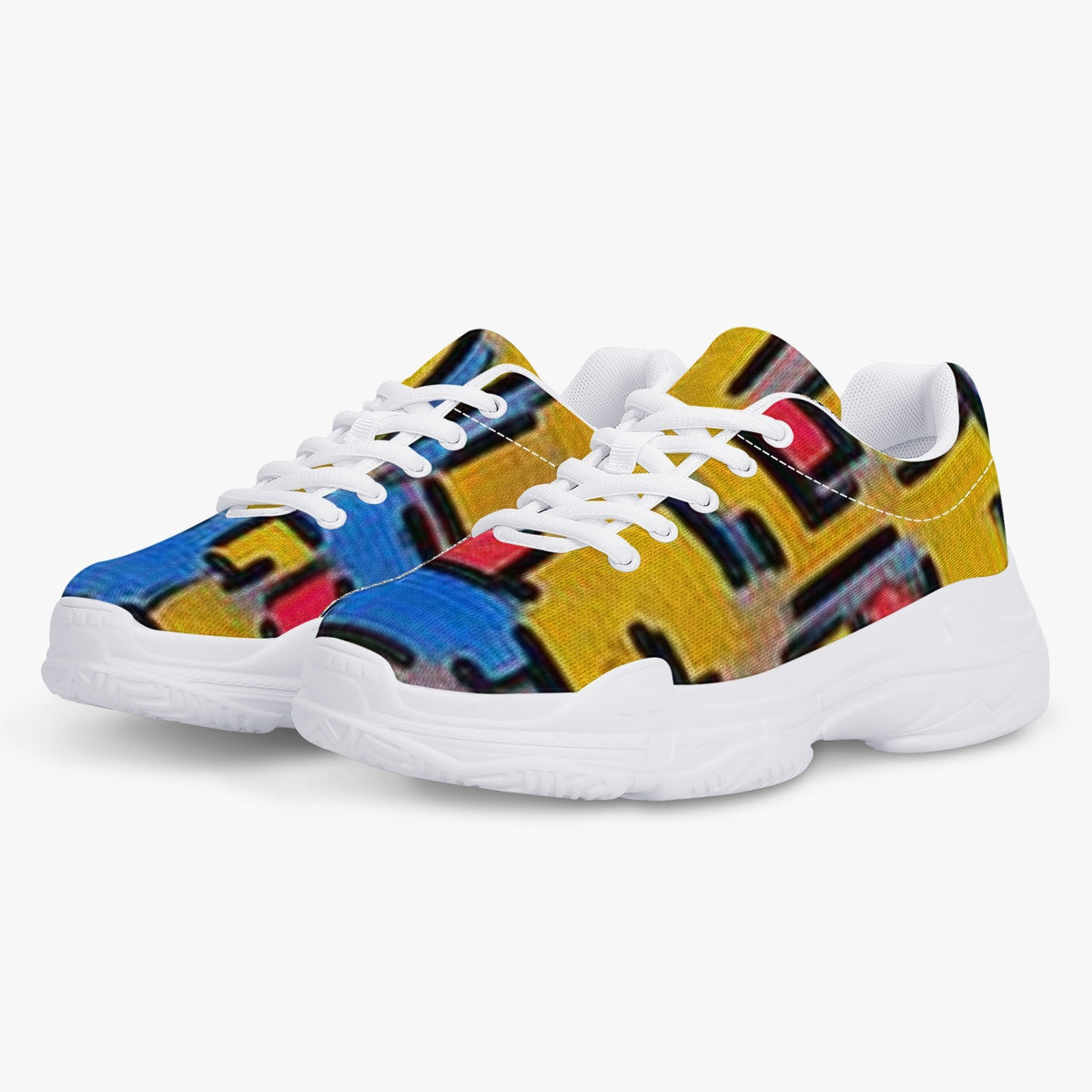 176. Trendy Chunky Sneakers - White/Black