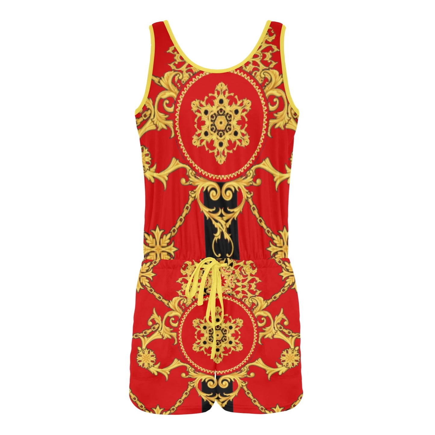 All Over Print Vest Short Jumpsuit (Sets 15)