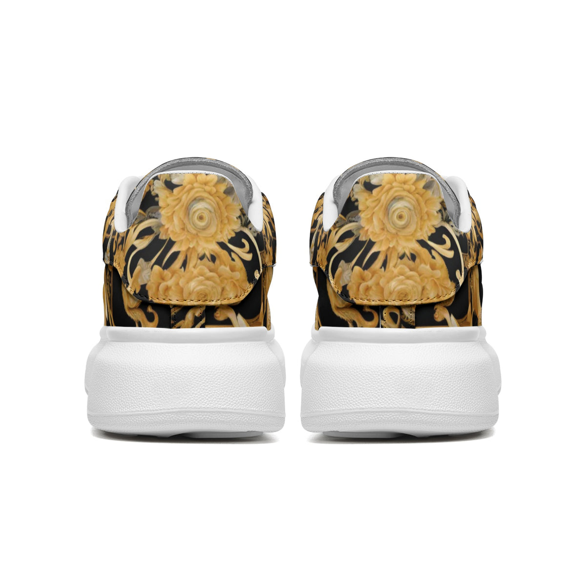 fullbreedcustom Unisex Non Slip Lace Up Faux Leather Sneakers