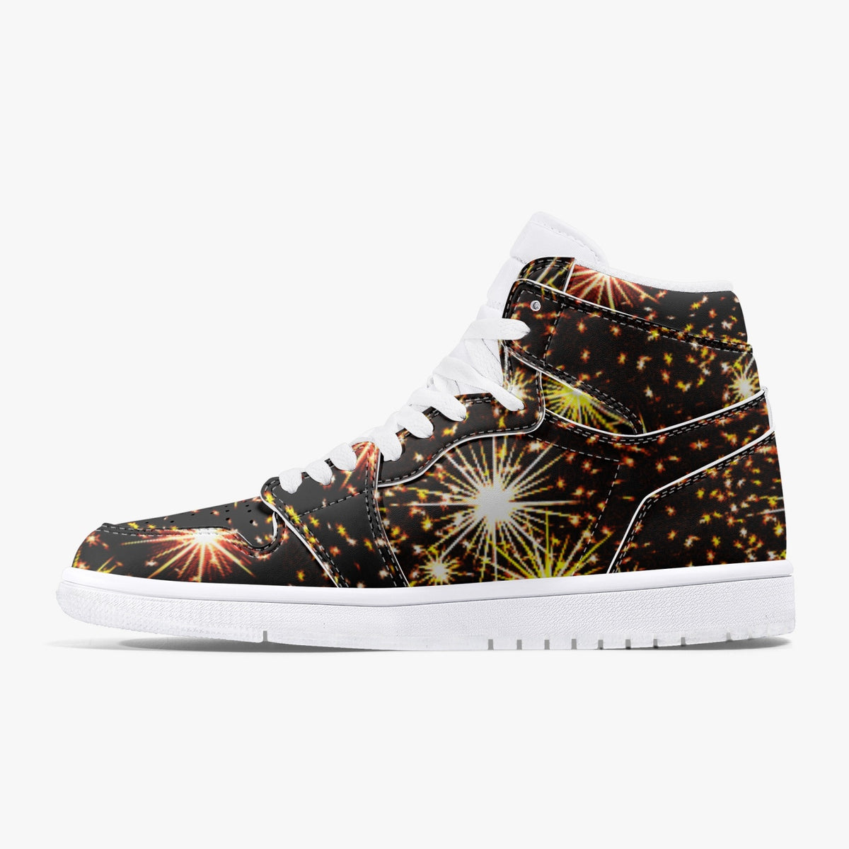 1035. AJ1 High-Top Leather Sneakers - White