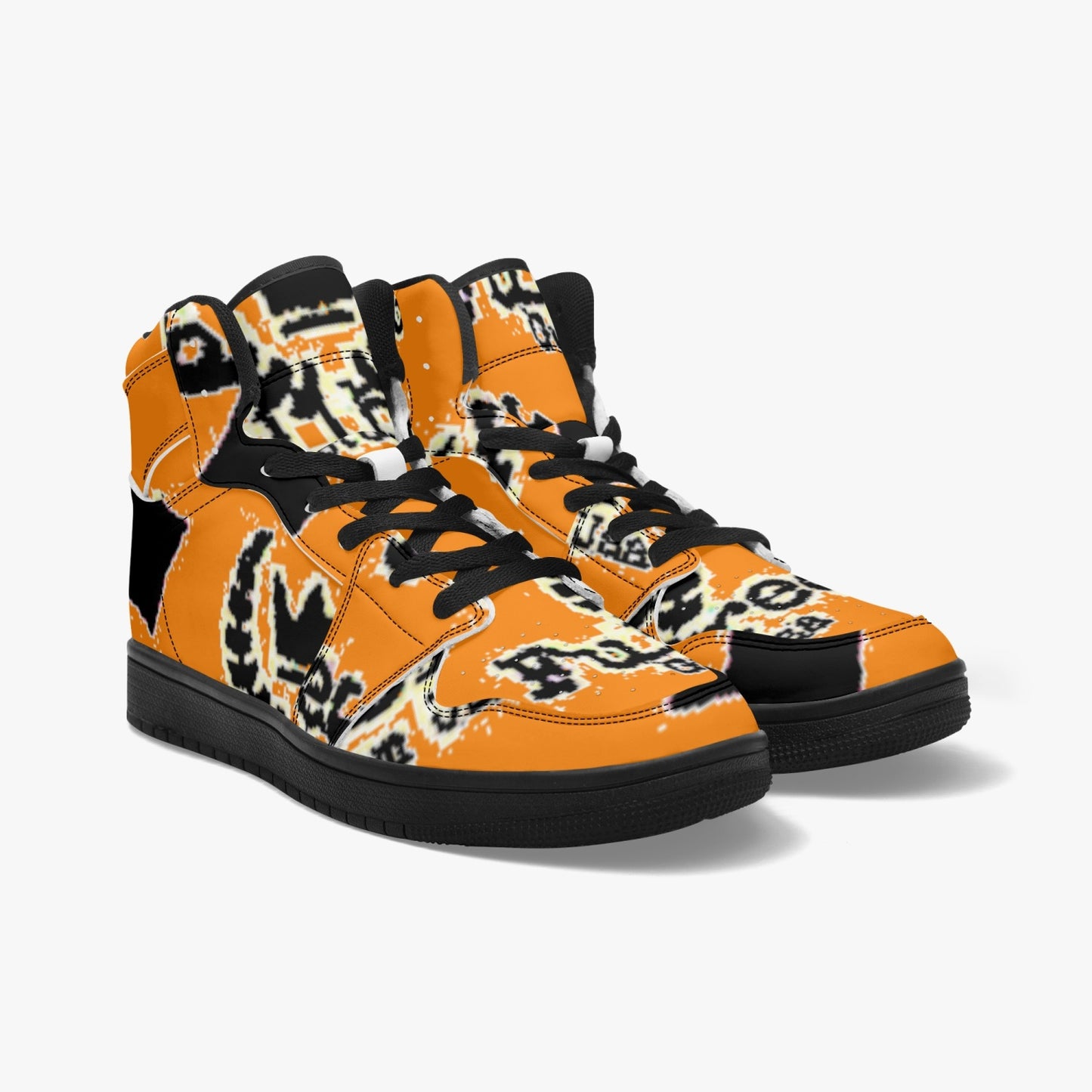 811. Black-sole AJ High Top Sneakers