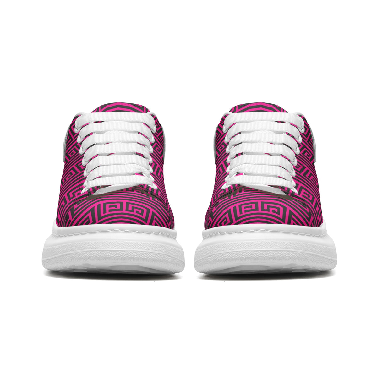 kokorepublic Unisex Non Slip Lace Up Faux Leather Sneakers