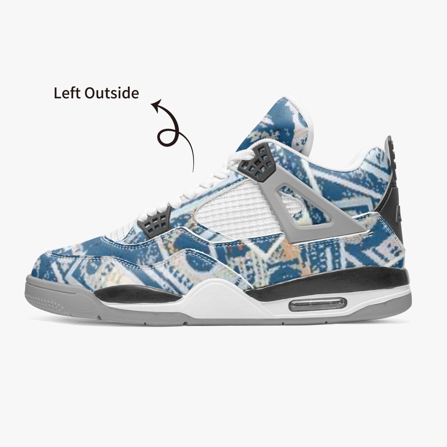 699. AJ4 Basketball Sneakers -Grey Sole