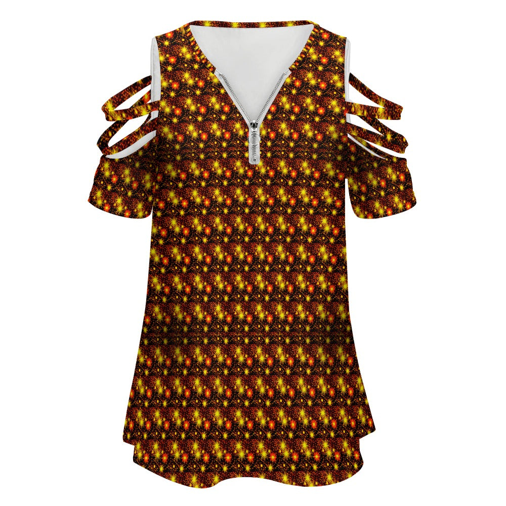 Ladies BE Zip Off Shoulder Top