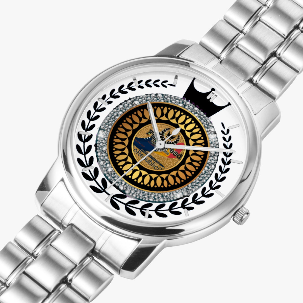 kokorepublic 32154. Folding Clasp Type Stainless Steel Quartz Watch (With Indicators)