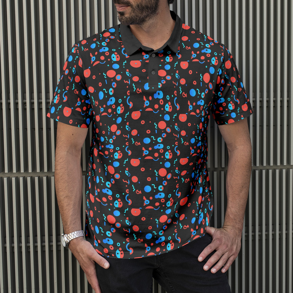 fullbreedcustom Men's All-Over Print Polo Shirts