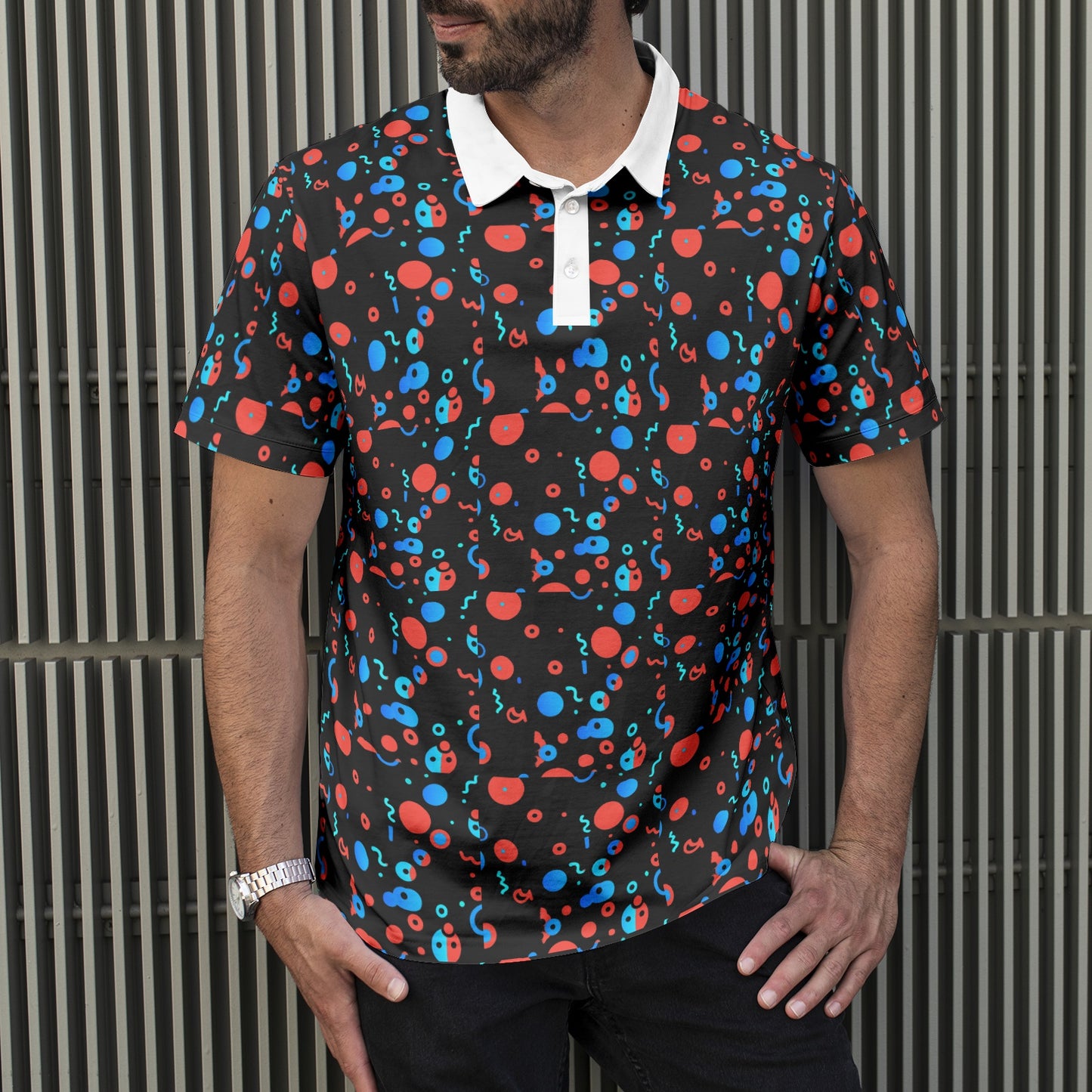 fullbreedcustom Men's All-Over Print Polo Shirts