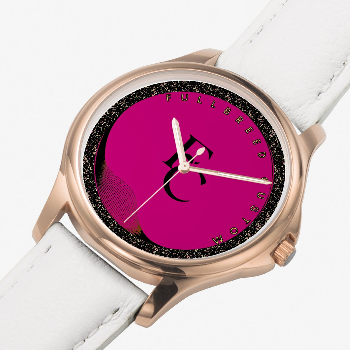 Fullbreed Collection148. Stylish Classic Leather Strap Quartz Watch (Rose Gold)