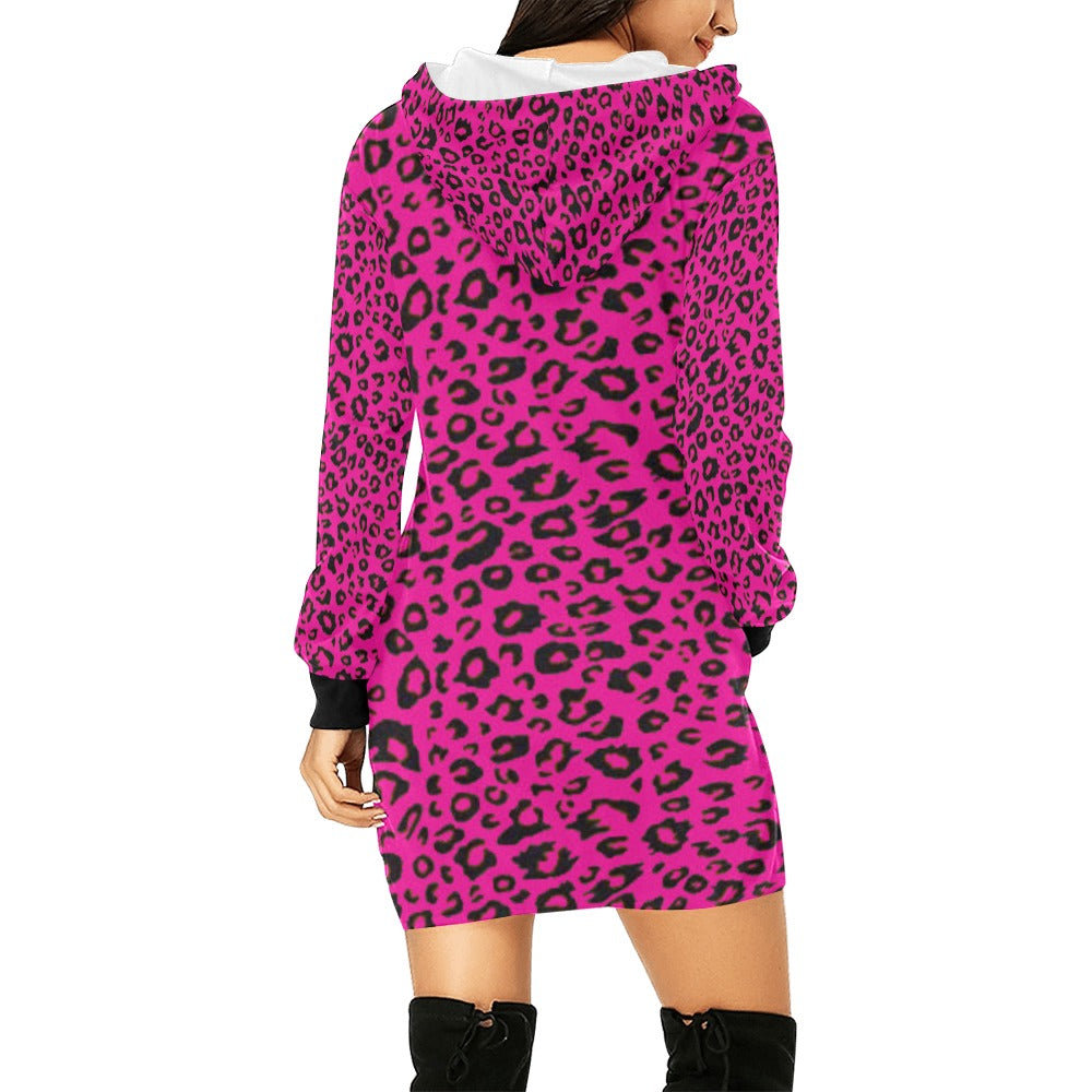 kokorepublic Women's All Over Print Hoodie Mini Dress (H27)