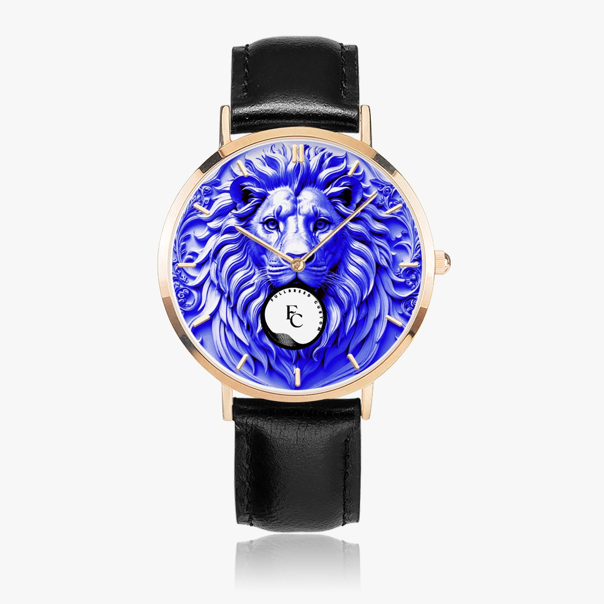 164. Hot Selling Ultra-Thin Leather Strap Quartz Watch (Rose Gold With Indicators)