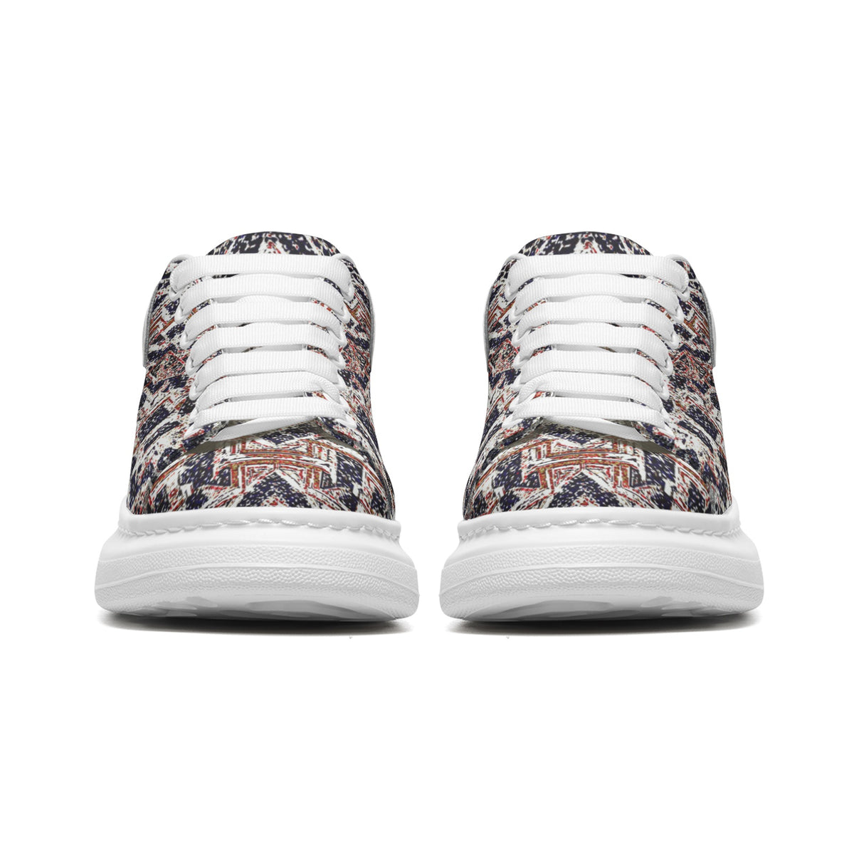 fullbreedcustom Unisex Non Slip Lace Up Leather Sneakers