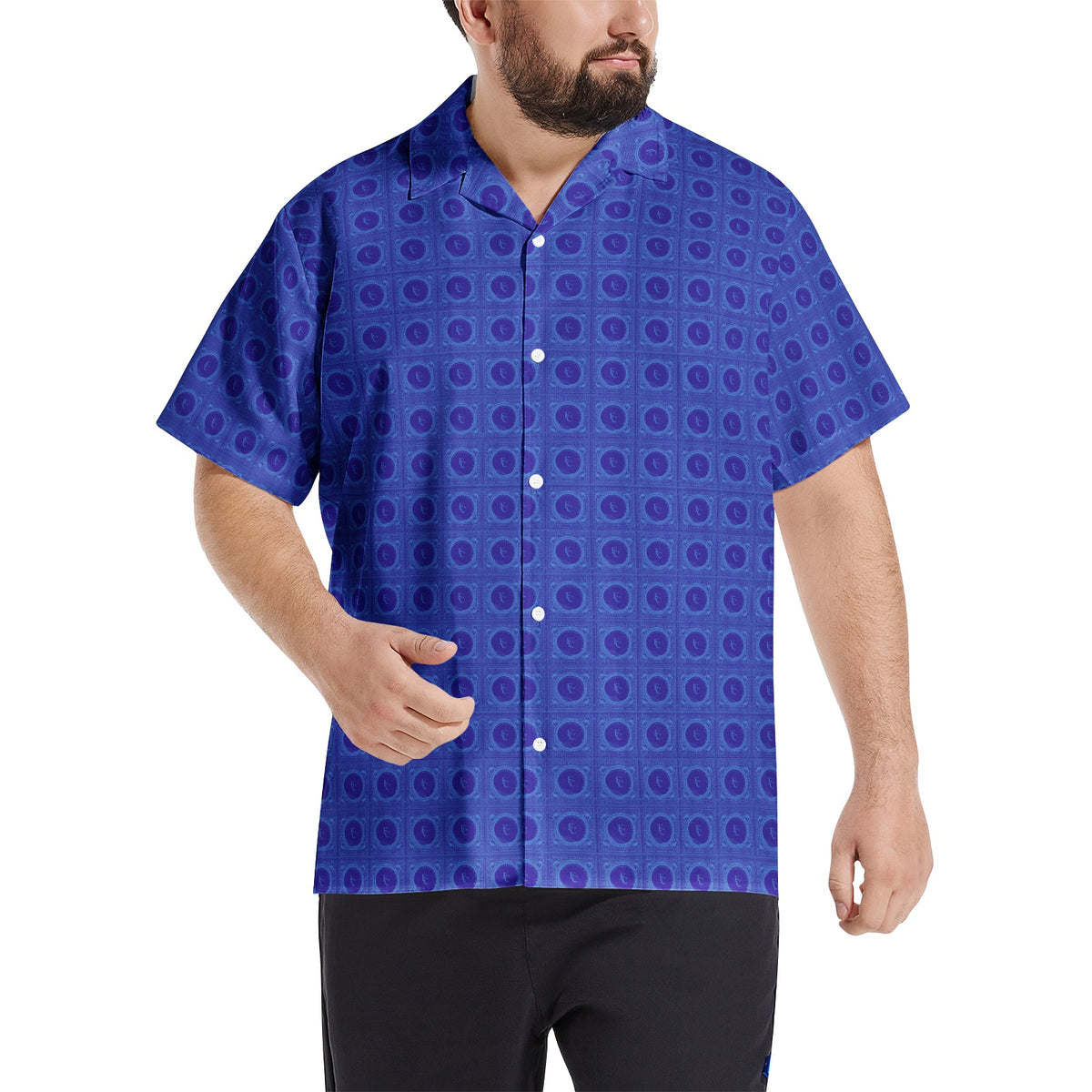 FullbreedCustom Men's Hawaiian Shirt Short Sleeve Button Down Shirt