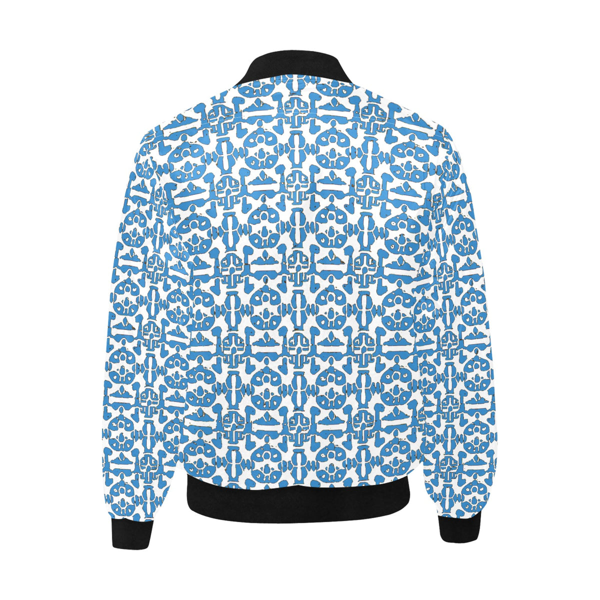 Kokorepublic Men's All Over Print Quilted Bomber Jacket(Model H33)