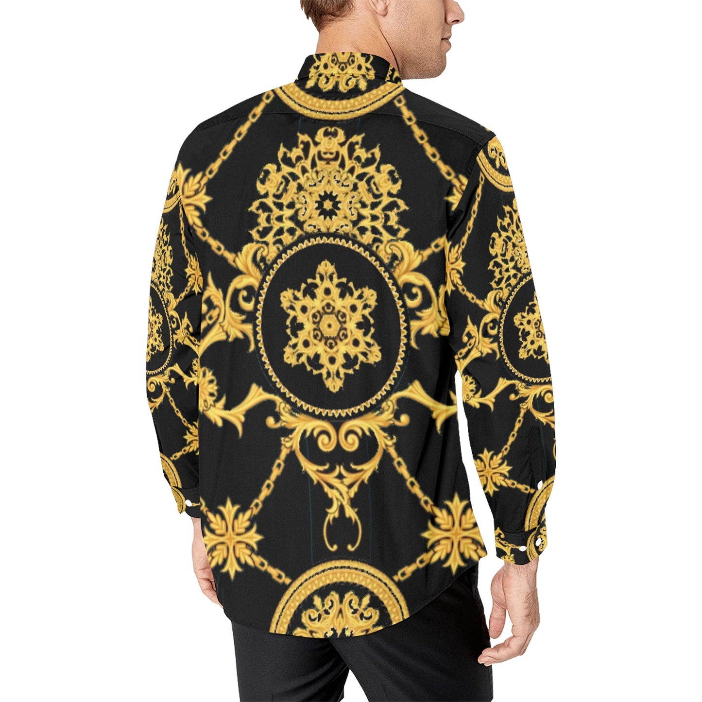 Men's All Over Print Long Sleeve Shirt(Model T61)
