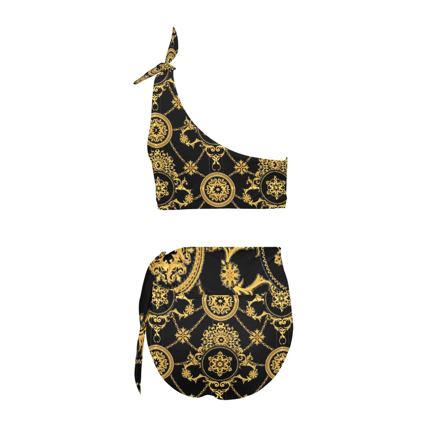 kokorepublic High Waisted One Shoulder Bikini Set (S16)