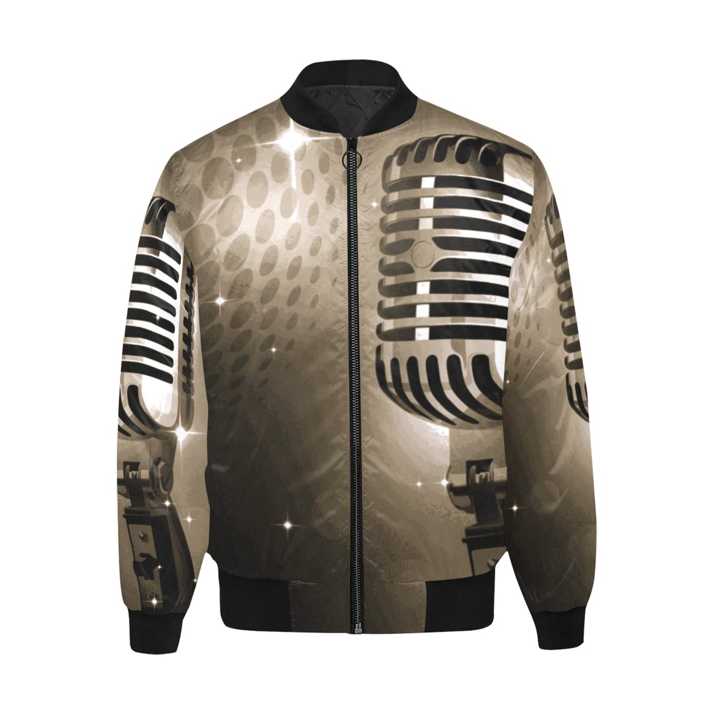 kokorepublic Men's All Over Print Quilted Bomber Jacket(Model H33)