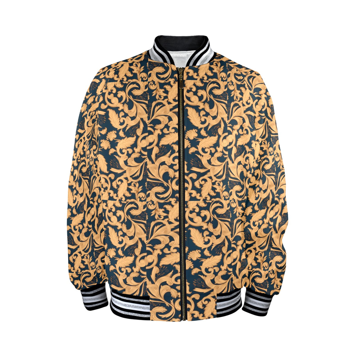 kokorepublic New Men's Striped Trim Bomber Jacket