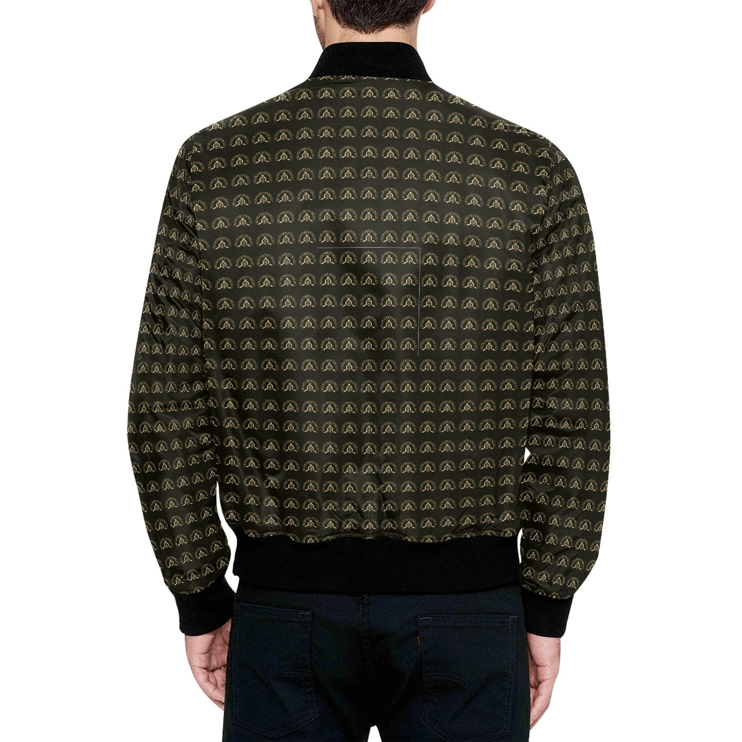 kokorepublic Men's All Over Print Quilted Bomber Jacket(Model H33)