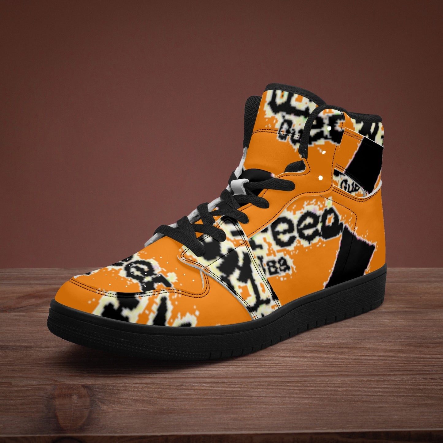 811. Black-sole AJ High Top Sneakers