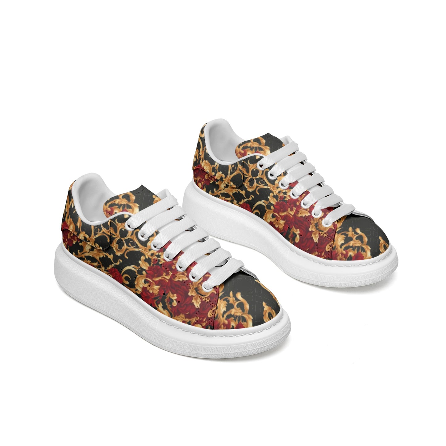 FullbreedCustom Unisex Non Slip Lace Up Faux Leather Sneakers