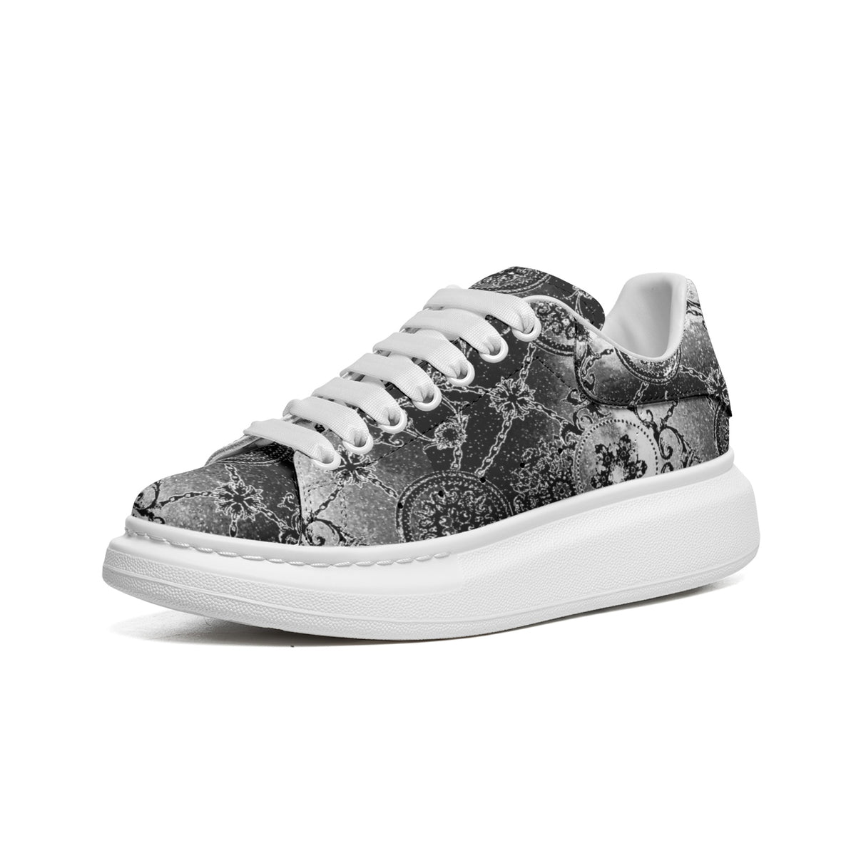 FullbreedBoutique Unisex Non Slip Lace Up Faux Leather Sneakers
