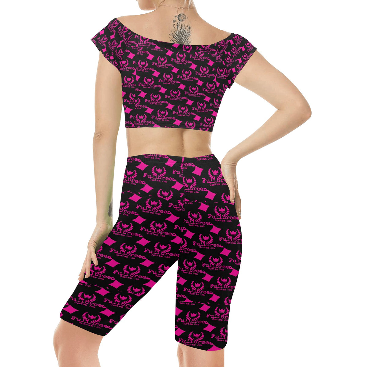 kokorepublic Women's Crop Top Yoga Set(Sets 06)