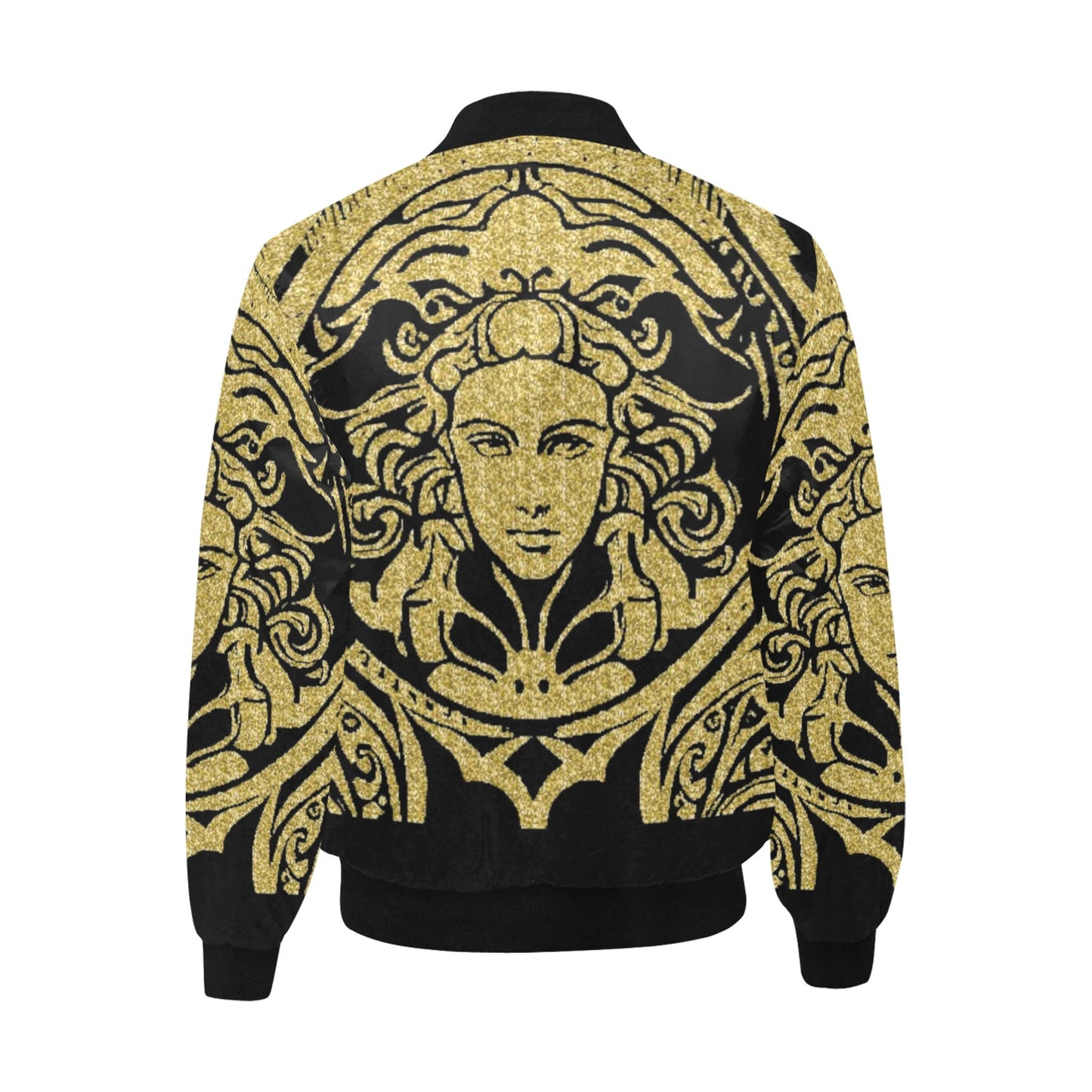 kokorepublic Men's All Over Print Quilted Bomber Jacket(Model H33)