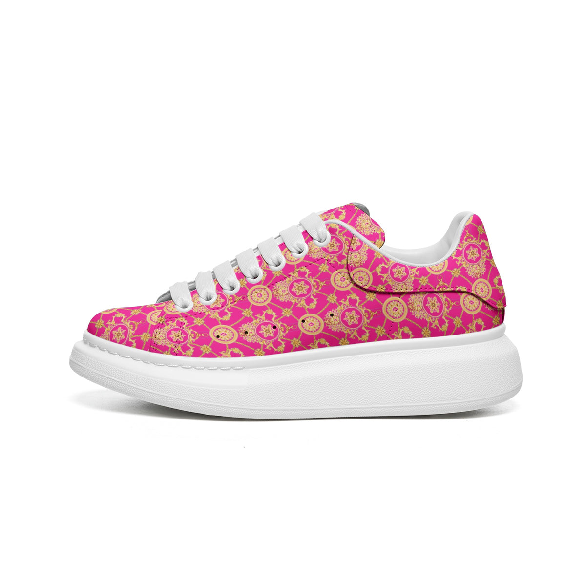 Unisex Non Slip Lace Up Faux Leather Sneakers