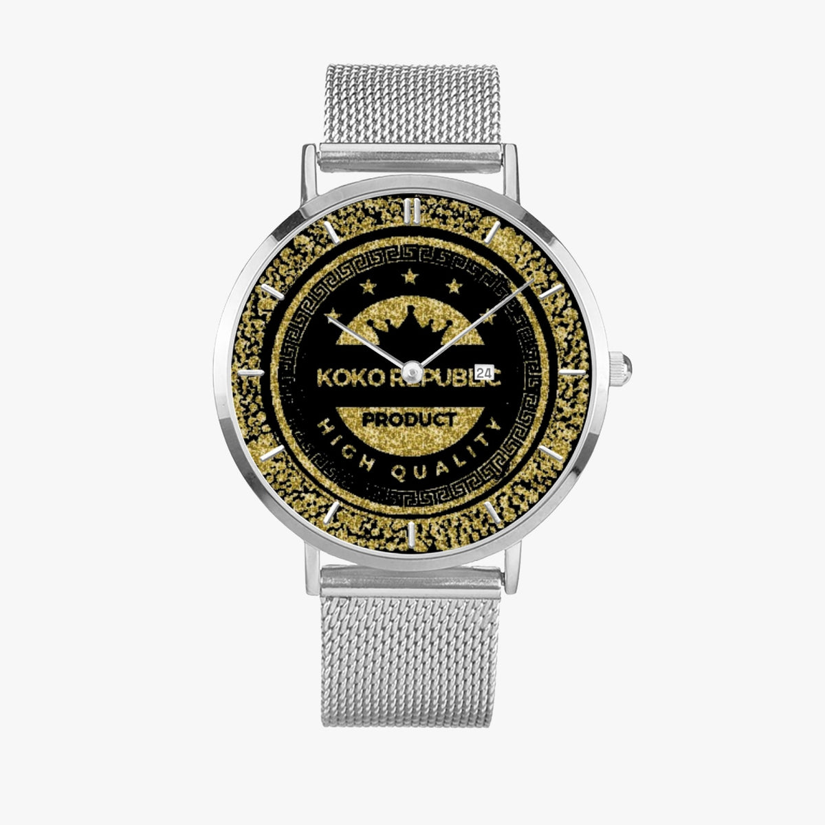 kokorepublic 168. Stainless Steel Perpetual Calendar Quartz Watch (With Indicators)