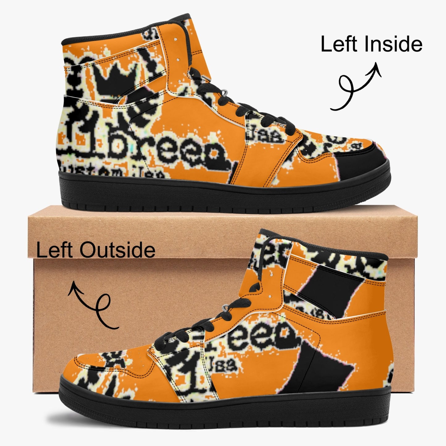 811. Black-sole AJ High Top Sneakers