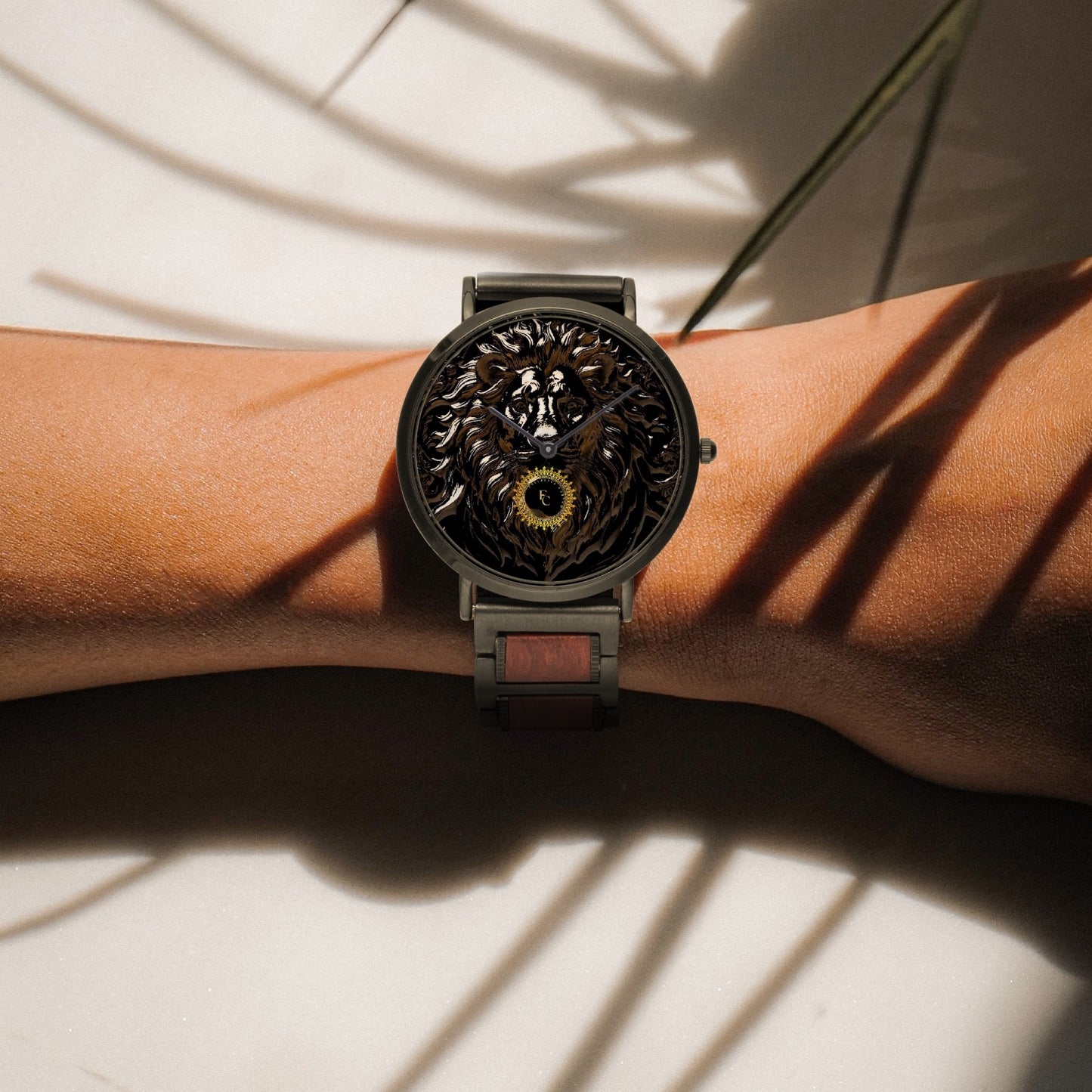 731. New wooden Strap Quartz Watch - With Indicators