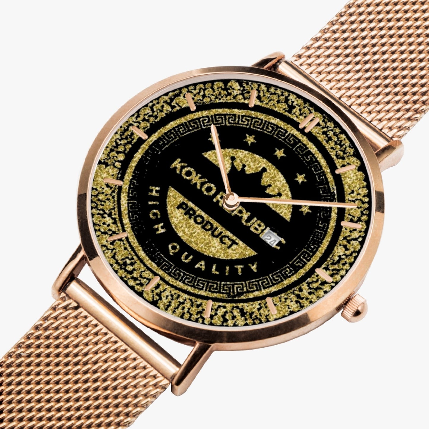kokorepublic 168. Stainless Steel Perpetual Calendar Quartz Watch (With Indicators)