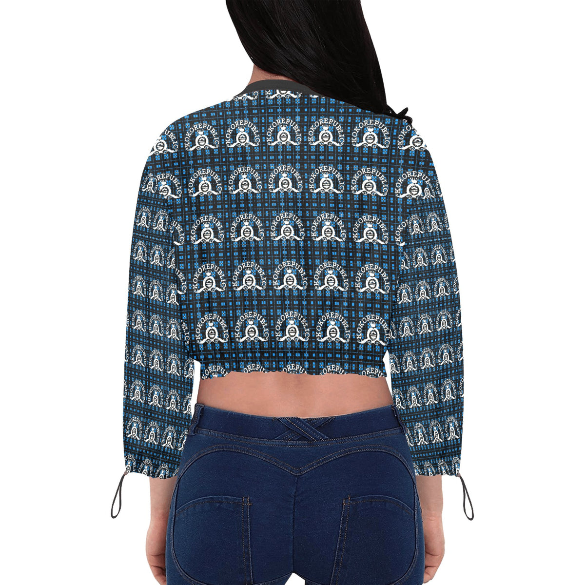 kokorepublic Women's Chiffon Cropped Jacket (Model H30)
