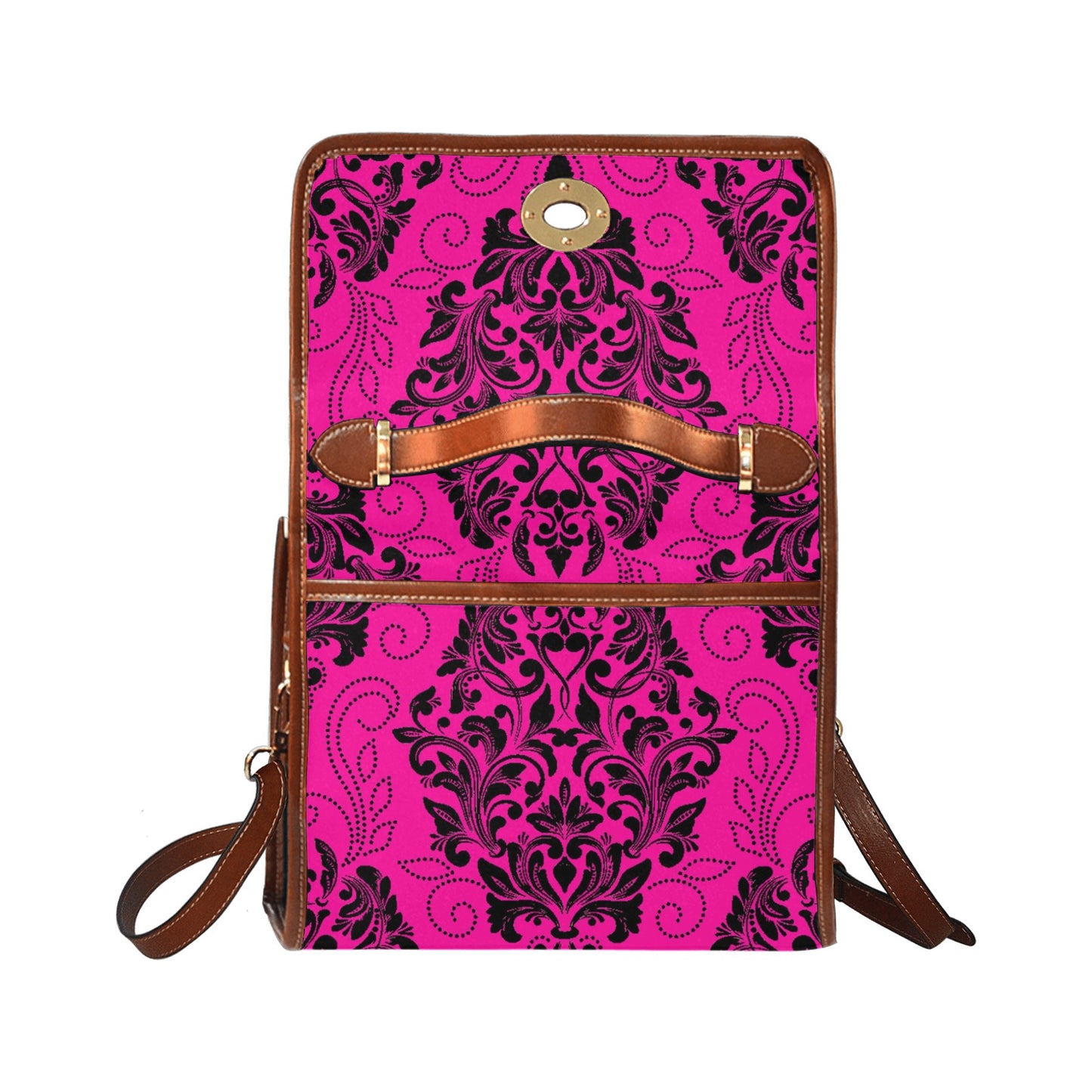kokorepublic Waterproof Canvas Bag-Brown (All Over Print) (1641)