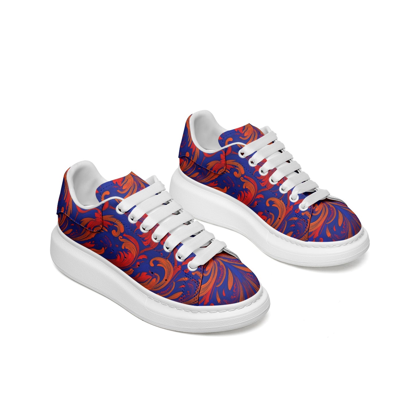 FullbreedCustom Unisex Non Slip Lace Up Faux Leather Sneakers