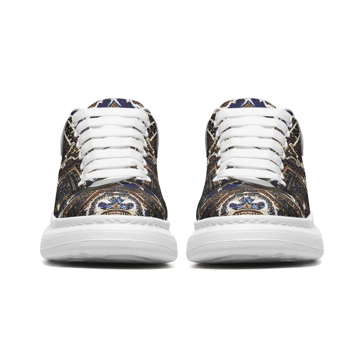 kokorepublic Unisex Non Slip Lace Up Leather Sneakers